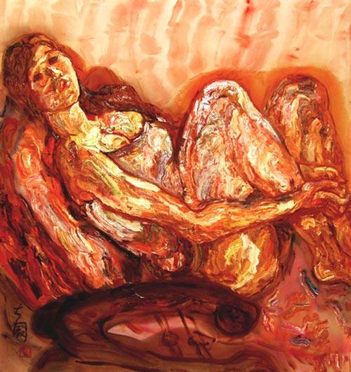 嘘  104×102cm