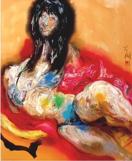 望着我-130×104cm