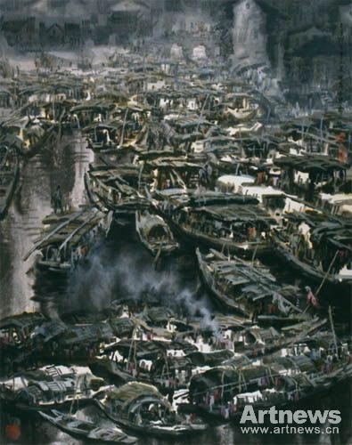 大运河上 145×180cm  2002年