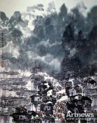 涛漓小镇渔家 145×180cm  2006年