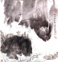 湖山泛舟图