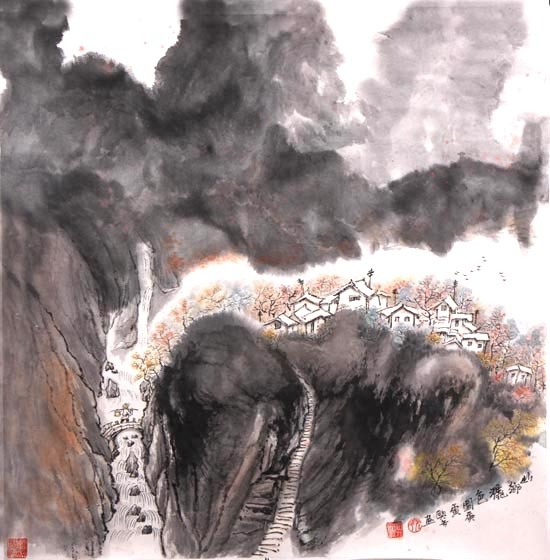山香秋色图