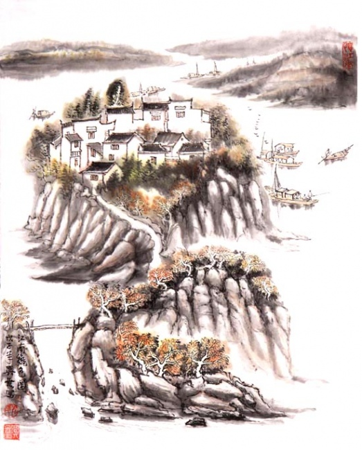 江南秋色图