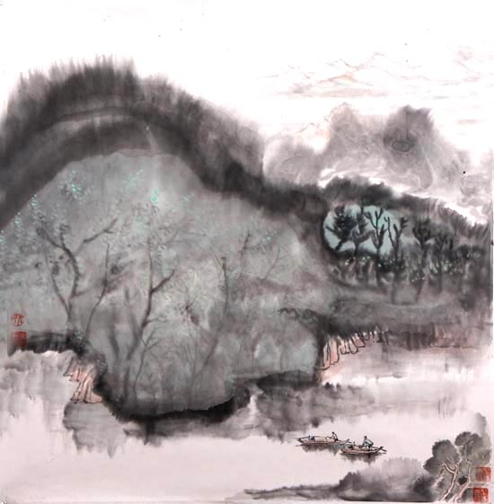 春山润雨舟行急