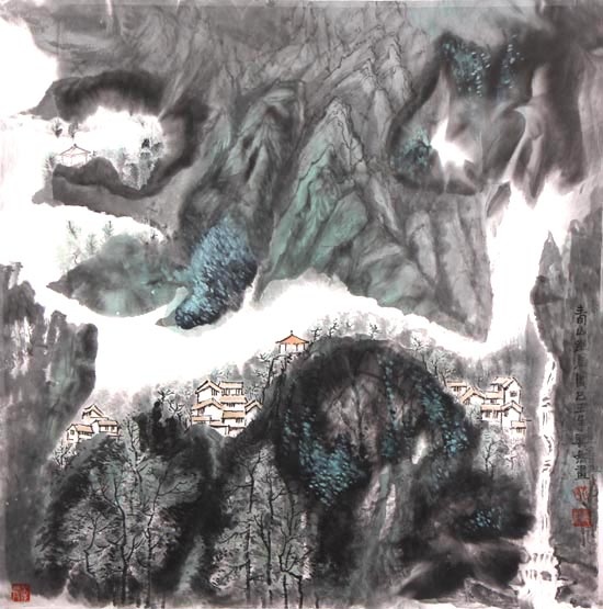春山幽居图