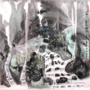 山中一夜雨 树梢百重泉