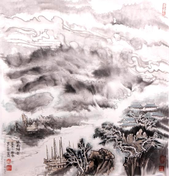 风雨归舟