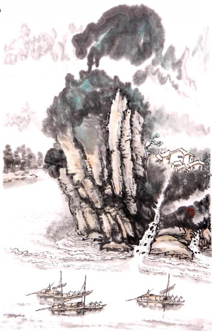 湖山春意舟行急
