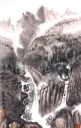 秋山瀑布图