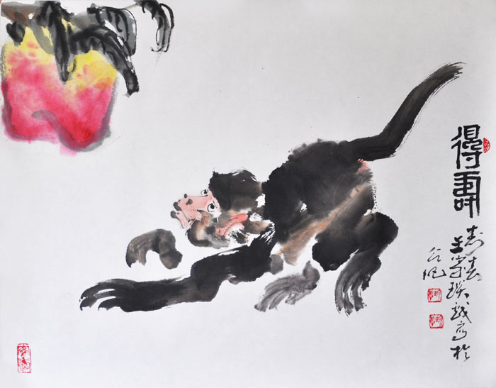 猴子献寿