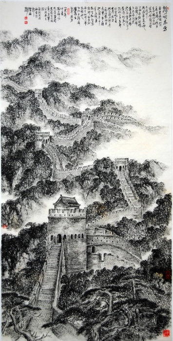 龙吟东方-焦墨山水