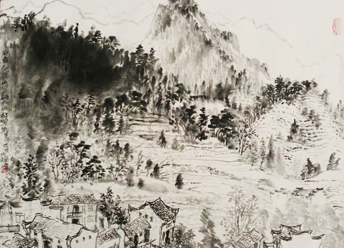 石台富硒大山村写生3